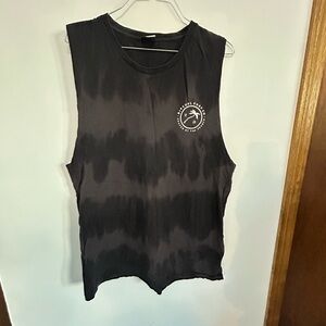Rip Curl Black and Gray Tie-Dye Muscle Tee